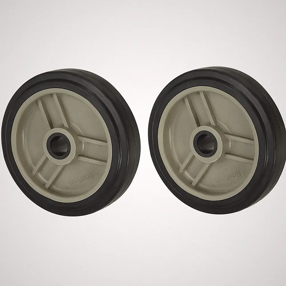 2 Pcs 4" Universal Air Compressor Wheel with 0.5" Hole Beige