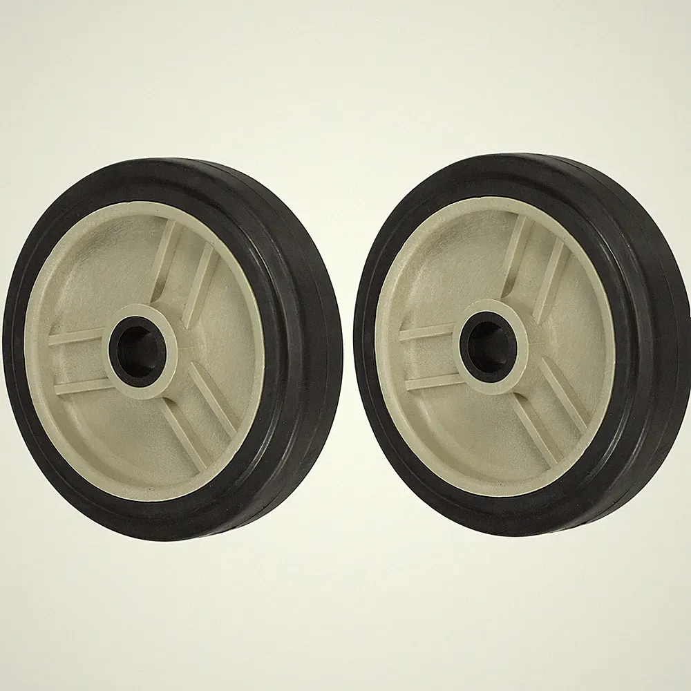2Pcs 4" Universal Air Compressor Wheel with 0.5" Hole Beige