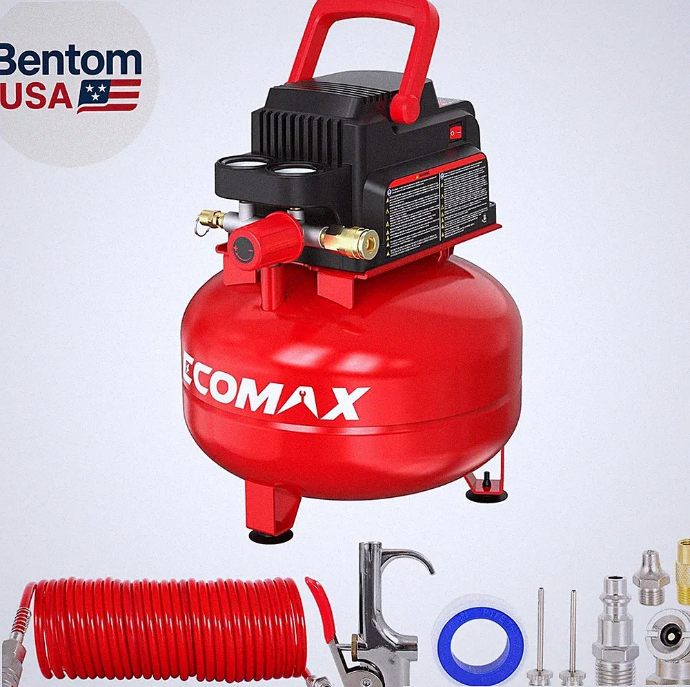 Air Compressor 3 Gallon 110 PSI Pancake Portable Oil-Free Tank with 11 PCS Acces