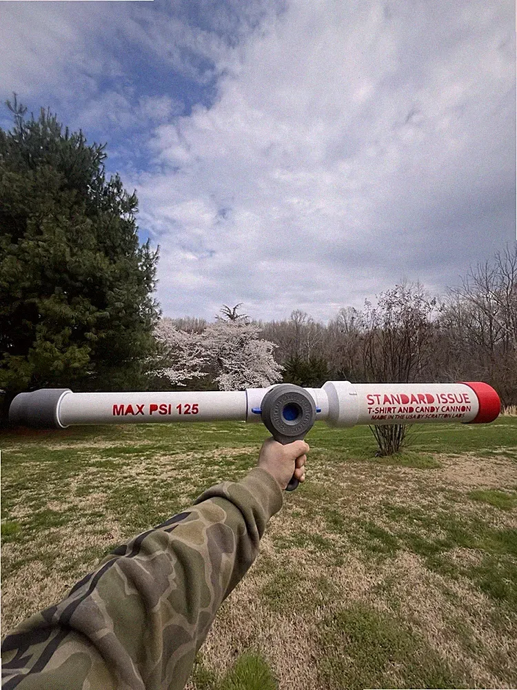 T-Shirt Launcher And Candy cannon - Air Powered Standard Issue Launcher 100ft+
